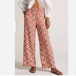 Anthropologie Rust Orange seashell Wide-Leg Pants